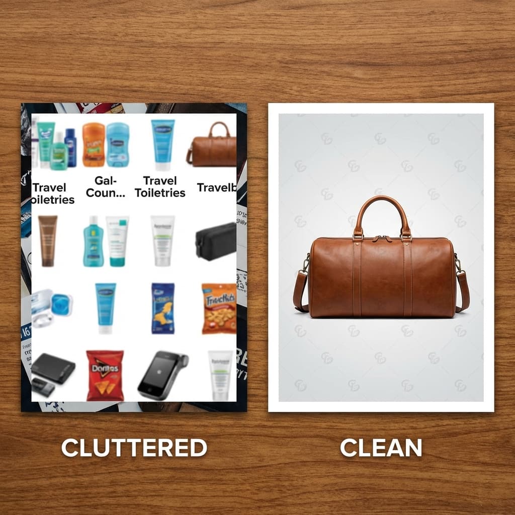 Comparison of poor versus improved dynamic catalog ad card