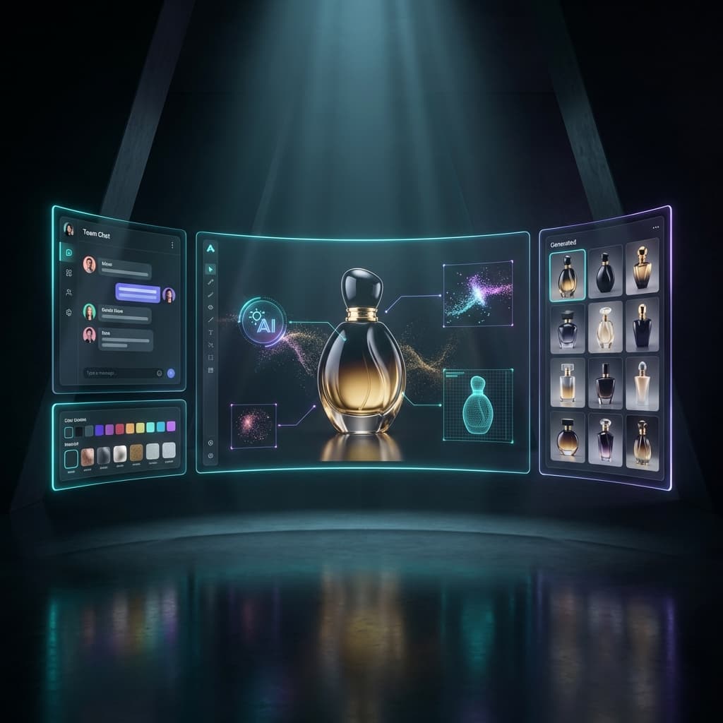 Creative Studio Interface showing conversational workflow