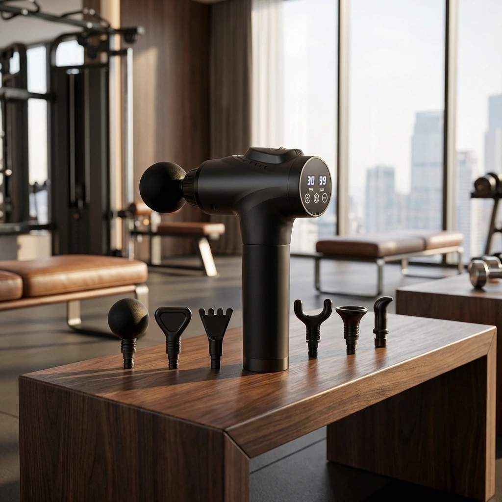 Massage gun in gym context